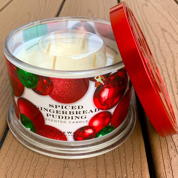 🆕HARRY SLATKIN HOMEWORX “SPICED GINGERBREAD PUDDING” 18OZ CANDLE 4-WICK NWT!! - Picture 4 of 5